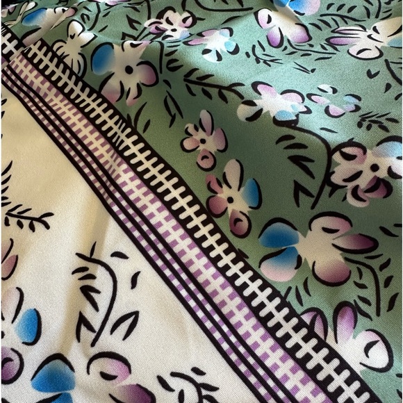 Floral Print Ruffle Hem Skirt, Boho Vacation Skirt. NWT - Picture 2 of 5